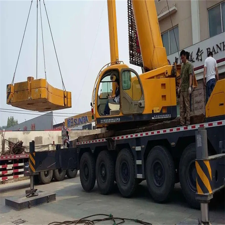 合肥庐阳当地吊车出租|机器吊装|75吨|工厂搬迁服务